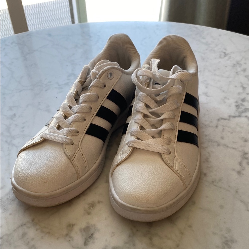 Adidas Classic White and Black Sneakers